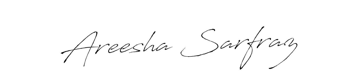 Design your own signature with our free online signature maker. With this signature software, you can create a handwritten (Antro_Vectra) signature for name Areesha Sarfraz. Areesha Sarfraz signature style 6 images and pictures png