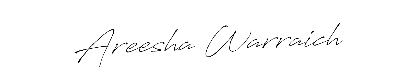 Areesha Warraich stylish signature style. Best Handwritten Sign (Antro_Vectra) for my name. Handwritten Signature Collection Ideas for my name Areesha Warraich. Areesha Warraich signature style 6 images and pictures png