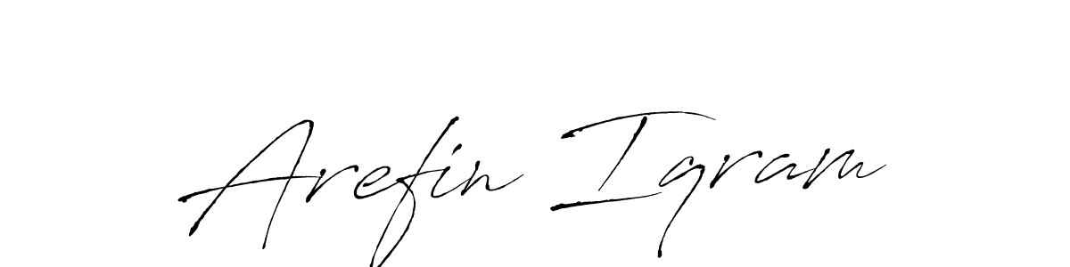 Design your own signature with our free online signature maker. With this signature software, you can create a handwritten (Antro_Vectra) signature for name Arefin Iqram. Arefin Iqram signature style 6 images and pictures png