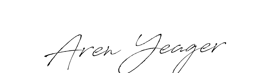 How to make Aren Yeager name signature. Use Antro_Vectra style for creating short signs online. This is the latest handwritten sign. Aren Yeager signature style 6 images and pictures png
