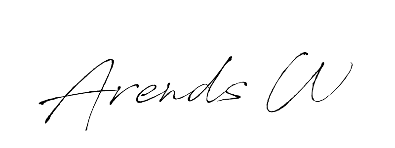 Make a beautiful signature design for name Arends W. With this signature (Antro_Vectra) style, you can create a handwritten signature for free. Arends W signature style 6 images and pictures png