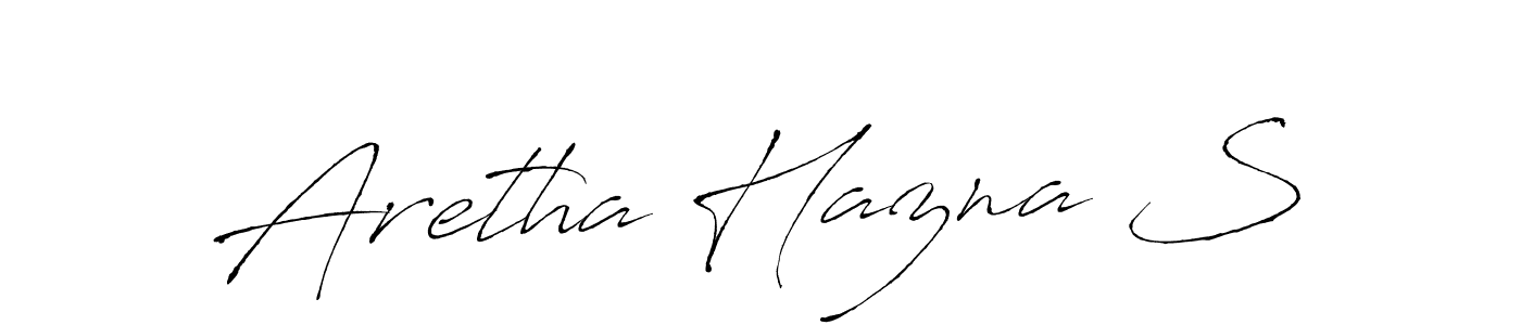 Also we have Aretha Hazna S name is the best signature style. Create professional handwritten signature collection using Antro_Vectra autograph style. Aretha Hazna S signature style 6 images and pictures png