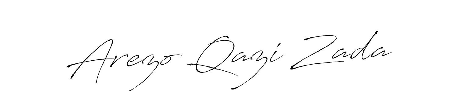 Make a beautiful signature design for name Arezo Qazi Zada. With this signature (Antro_Vectra) style, you can create a handwritten signature for free. Arezo Qazi Zada signature style 6 images and pictures png