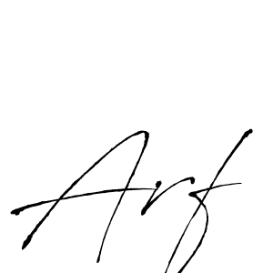 Design your own signature with our free online signature maker. With this signature software, you can create a handwritten (Antro_Vectra) signature for name Arf. Arf signature style 6 images and pictures png