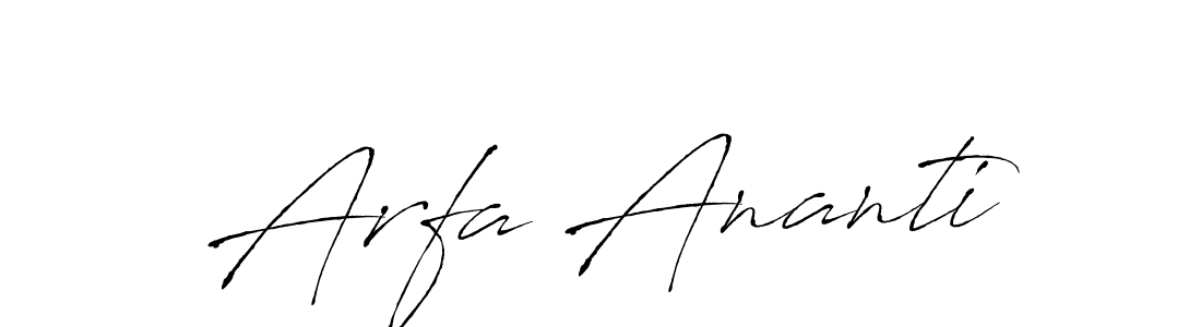 Make a beautiful signature design for name Arfa Ananti. Use this online signature maker to create a handwritten signature for free. Arfa Ananti signature style 6 images and pictures png