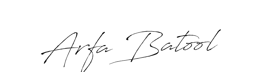 Arfa Batool stylish signature style. Best Handwritten Sign (Antro_Vectra) for my name. Handwritten Signature Collection Ideas for my name Arfa Batool. Arfa Batool signature style 6 images and pictures png