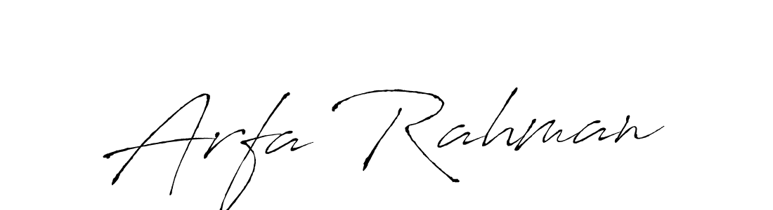 Create a beautiful signature design for name Arfa Rahman. With this signature (Antro_Vectra) fonts, you can make a handwritten signature for free. Arfa Rahman signature style 6 images and pictures png