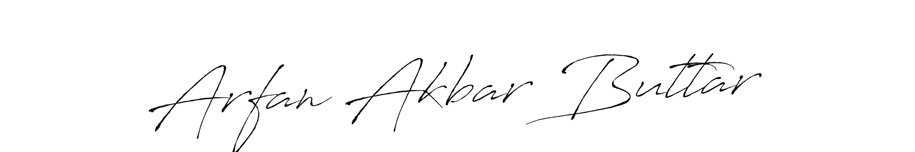 Design your own signature with our free online signature maker. With this signature software, you can create a handwritten (Antro_Vectra) signature for name Arfan Akbar Buttar. Arfan Akbar Buttar signature style 6 images and pictures png