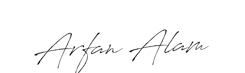 Design your own signature with our free online signature maker. With this signature software, you can create a handwritten (Antro_Vectra) signature for name Arfan Alam. Arfan Alam signature style 6 images and pictures png