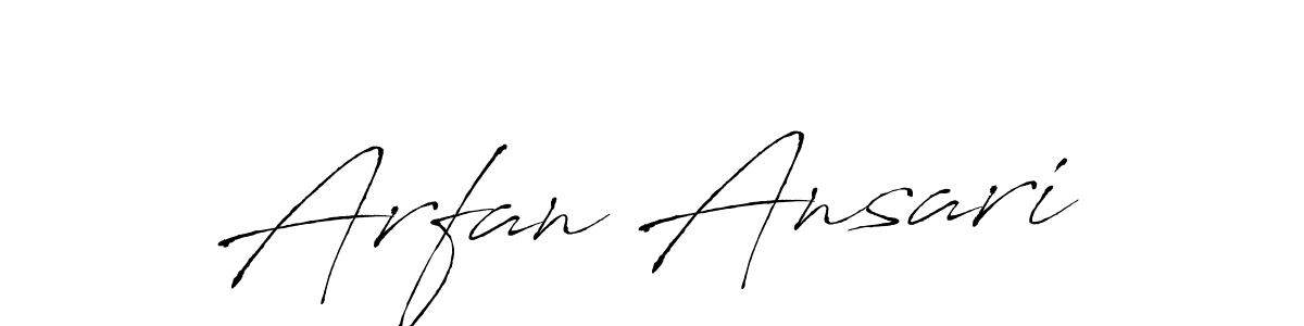 How to make Arfan Ansari signature? Antro_Vectra is a professional autograph style. Create handwritten signature for Arfan Ansari name. Arfan Ansari signature style 6 images and pictures png