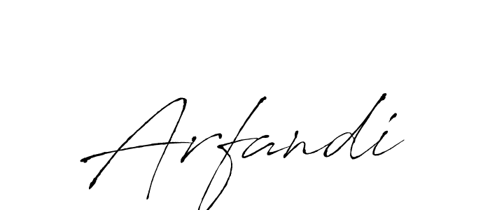 Design your own signature with our free online signature maker. With this signature software, you can create a handwritten (Antro_Vectra) signature for name Arfandi. Arfandi signature style 6 images and pictures png