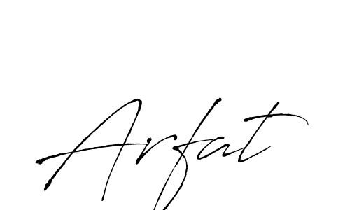 Make a beautiful signature design for name Arfat. With this signature (Antro_Vectra) style, you can create a handwritten signature for free. Arfat signature style 6 images and pictures png