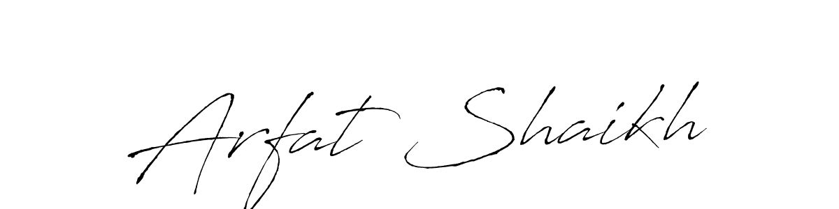 Make a beautiful signature design for name Arfat Shaikh. With this signature (Antro_Vectra) style, you can create a handwritten signature for free. Arfat Shaikh signature style 6 images and pictures png