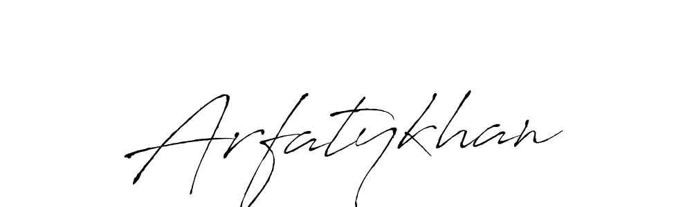 Make a beautiful signature design for name Arfatykhan. Use this online signature maker to create a handwritten signature for free. Arfatykhan signature style 6 images and pictures png
