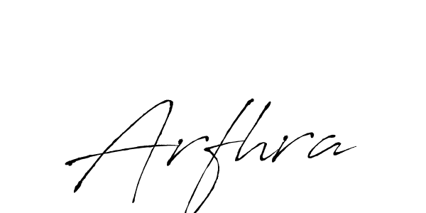 Arfhra stylish signature style. Best Handwritten Sign (Antro_Vectra) for my name. Handwritten Signature Collection Ideas for my name Arfhra. Arfhra signature style 6 images and pictures png