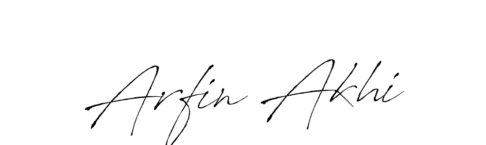 The best way (Antro_Vectra) to make a short signature is to pick only two or three words in your name. The name Arfin Akhi include a total of six letters. For converting this name. Arfin Akhi signature style 6 images and pictures png