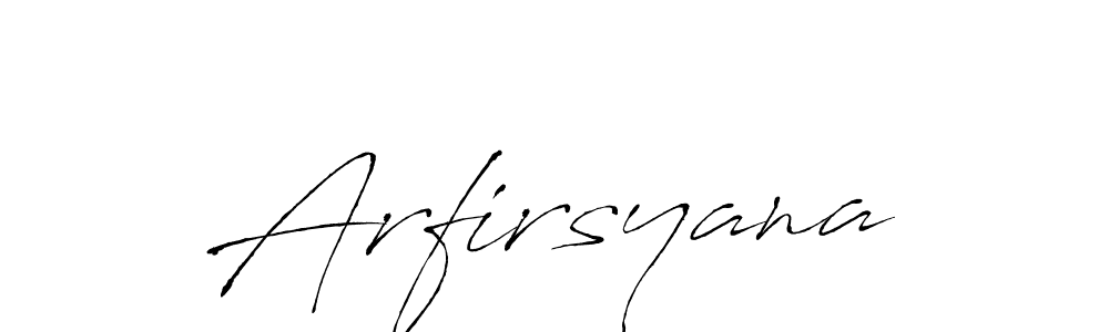 Also You can easily find your signature by using the search form. We will create Arfirsyana name handwritten signature images for you free of cost using Antro_Vectra sign style. Arfirsyana signature style 6 images and pictures png