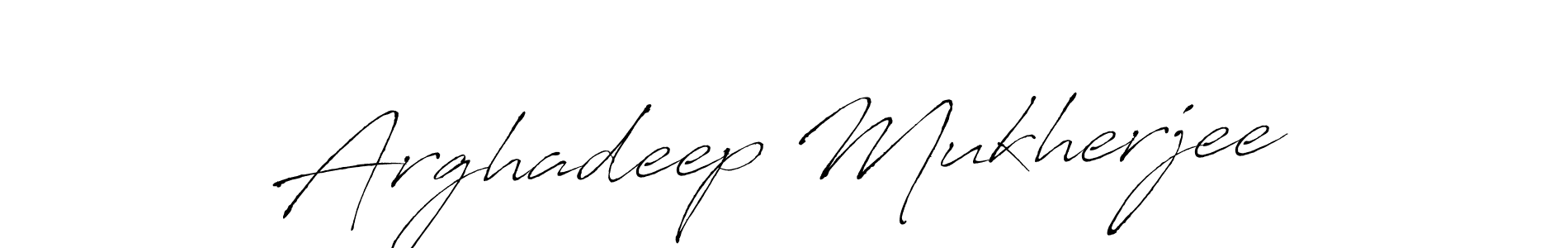 How to make Arghadeep Mukherjee name signature. Use Antro_Vectra style for creating short signs online. This is the latest handwritten sign. Arghadeep Mukherjee signature style 6 images and pictures png
