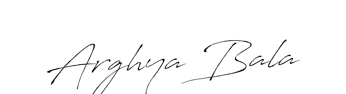Design your own signature with our free online signature maker. With this signature software, you can create a handwritten (Antro_Vectra) signature for name Arghya Bala. Arghya Bala signature style 6 images and pictures png