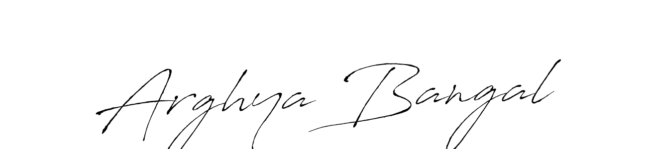 How to make Arghya Bangal name signature. Use Antro_Vectra style for creating short signs online. This is the latest handwritten sign. Arghya Bangal signature style 6 images and pictures png