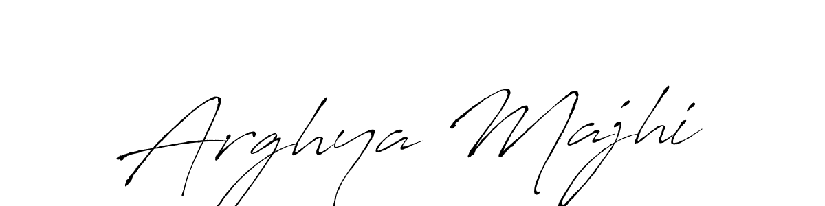 Make a beautiful signature design for name Arghya Majhi. With this signature (Antro_Vectra) style, you can create a handwritten signature for free. Arghya Majhi signature style 6 images and pictures png
