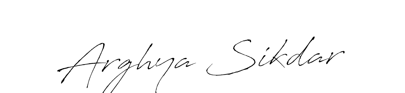 Design your own signature with our free online signature maker. With this signature software, you can create a handwritten (Antro_Vectra) signature for name Arghya Sikdar. Arghya Sikdar signature style 6 images and pictures png