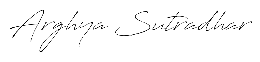 Design your own signature with our free online signature maker. With this signature software, you can create a handwritten (Antro_Vectra) signature for name Arghya Sutradhar. Arghya Sutradhar signature style 6 images and pictures png