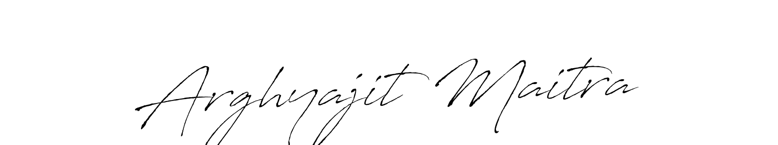 How to make Arghyajit Maitra name signature. Use Antro_Vectra style for creating short signs online. This is the latest handwritten sign. Arghyajit Maitra signature style 6 images and pictures png