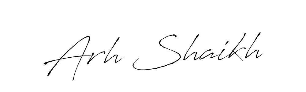 Antro_Vectra is a professional signature style that is perfect for those who want to add a touch of class to their signature. It is also a great choice for those who want to make their signature more unique. Get Arh Shaikh name to fancy signature for free. Arh Shaikh signature style 6 images and pictures png
