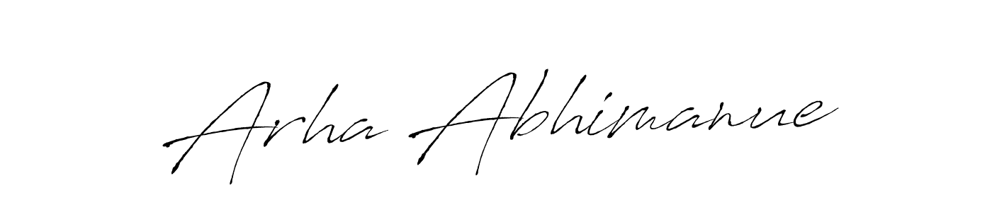 Similarly Antro_Vectra is the best handwritten signature design. Signature creator online .You can use it as an online autograph creator for name Arha Abhimanue. Arha Abhimanue signature style 6 images and pictures png