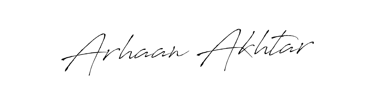 Create a beautiful signature design for name Arhaan Akhtar. With this signature (Antro_Vectra) fonts, you can make a handwritten signature for free. Arhaan Akhtar signature style 6 images and pictures png