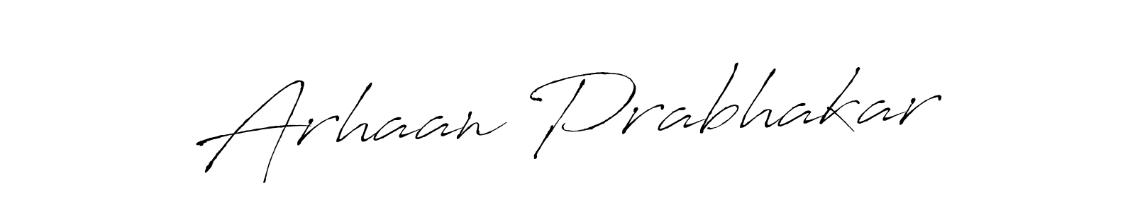 This is the best signature style for the Arhaan Prabhakar name. Also you like these signature font (Antro_Vectra). Mix name signature. Arhaan Prabhakar signature style 6 images and pictures png