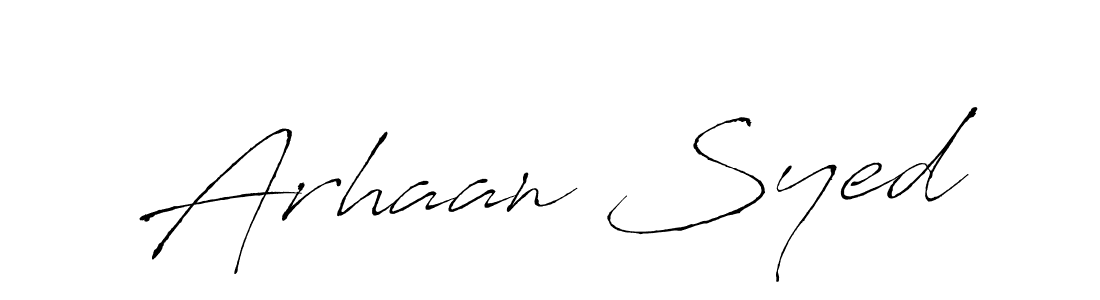 How to make Arhaan Syed signature? Antro_Vectra is a professional autograph style. Create handwritten signature for Arhaan Syed name. Arhaan Syed signature style 6 images and pictures png
