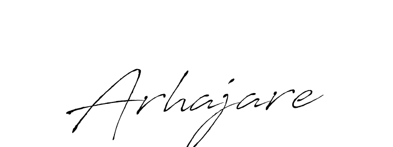 Design your own signature with our free online signature maker. With this signature software, you can create a handwritten (Antro_Vectra) signature for name Arhajare. Arhajare signature style 6 images and pictures png