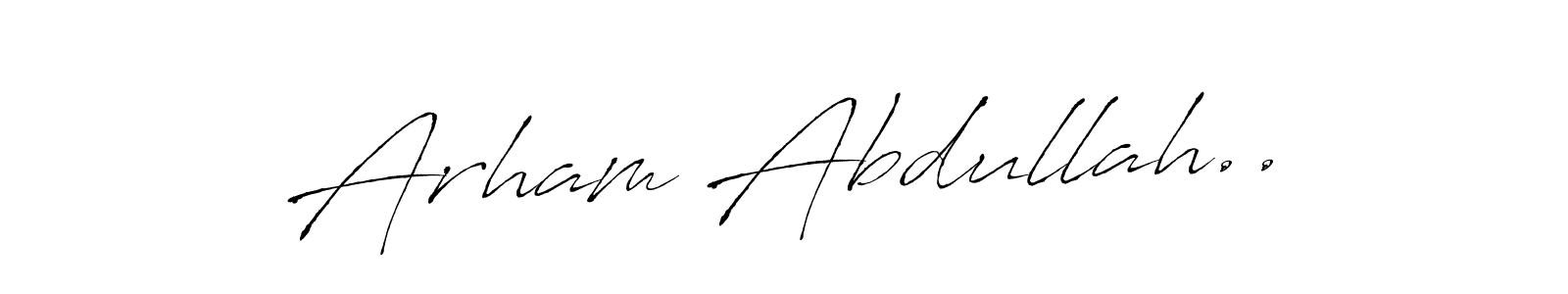 Design your own signature with our free online signature maker. With this signature software, you can create a handwritten (Antro_Vectra) signature for name Arham Abdullah... Arham Abdullah.. signature style 6 images and pictures png