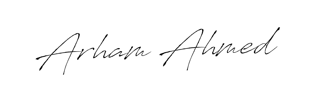 Also we have Arham Ahmed name is the best signature style. Create professional handwritten signature collection using Antro_Vectra autograph style. Arham Ahmed signature style 6 images and pictures png