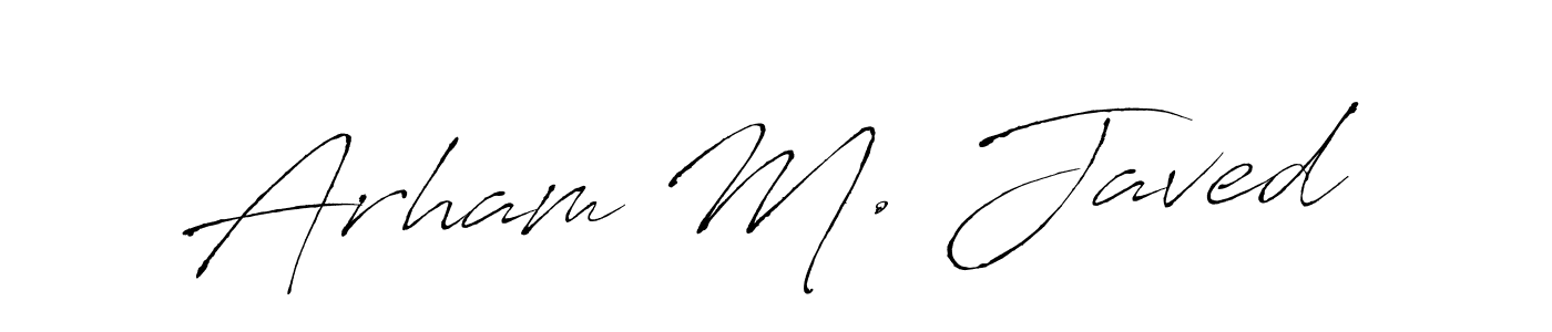 Arham M. Javed stylish signature style. Best Handwritten Sign (Antro_Vectra) for my name. Handwritten Signature Collection Ideas for my name Arham M. Javed. Arham M. Javed signature style 6 images and pictures png