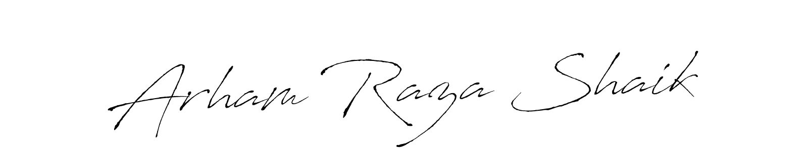 How to make Arham Raza Shaik signature? Antro_Vectra is a professional autograph style. Create handwritten signature for Arham Raza Shaik name. Arham Raza Shaik signature style 6 images and pictures png
