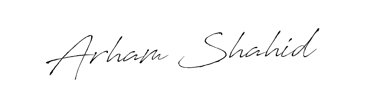 This is the best signature style for the Arham Shahid name. Also you like these signature font (Antro_Vectra). Mix name signature. Arham Shahid signature style 6 images and pictures png