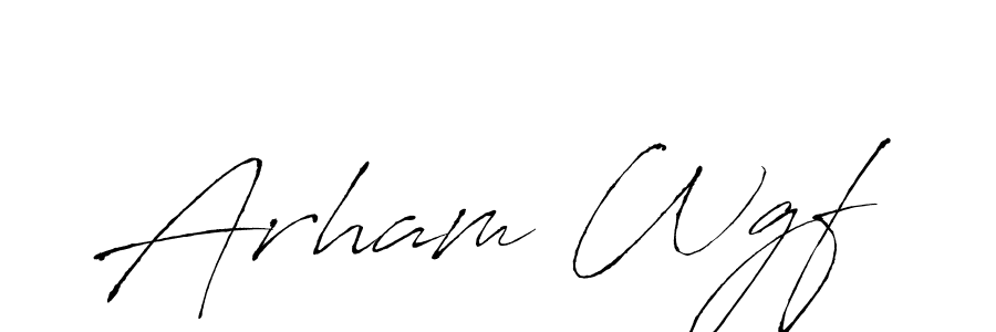 You can use this online signature creator to create a handwritten signature for the name Arham Wgf. This is the best online autograph maker. Arham Wgf signature style 6 images and pictures png