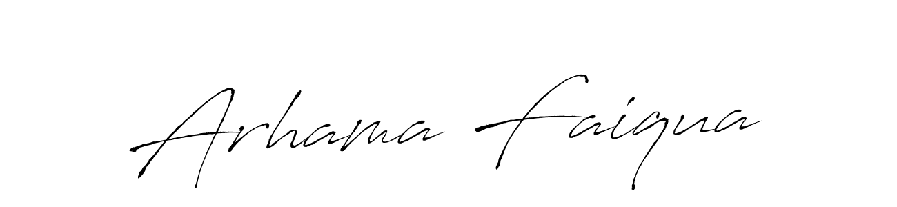 Design your own signature with our free online signature maker. With this signature software, you can create a handwritten (Antro_Vectra) signature for name Arhama Faiqua. Arhama Faiqua signature style 6 images and pictures png