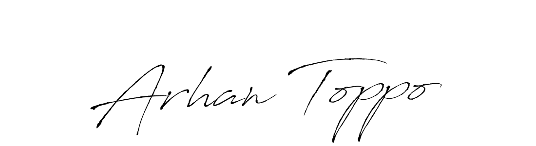 This is the best signature style for the Arhan Toppo name. Also you like these signature font (Antro_Vectra). Mix name signature. Arhan Toppo signature style 6 images and pictures png