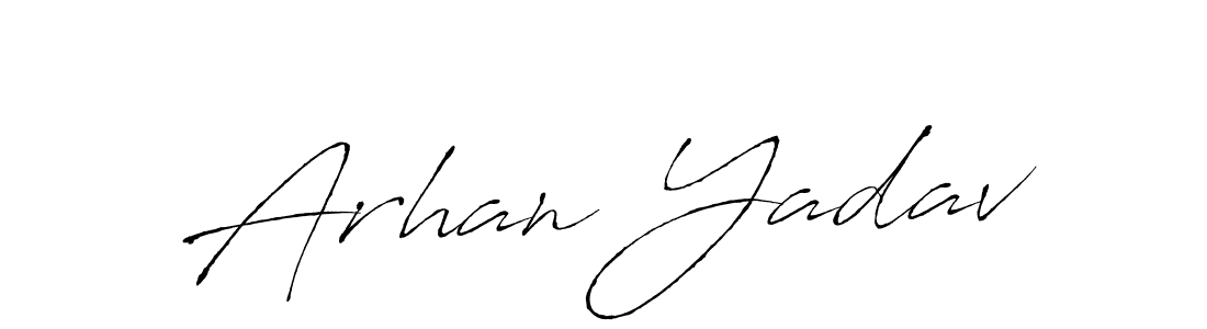 Make a beautiful signature design for name Arhan Yadav. With this signature (Antro_Vectra) style, you can create a handwritten signature for free. Arhan Yadav signature style 6 images and pictures png
