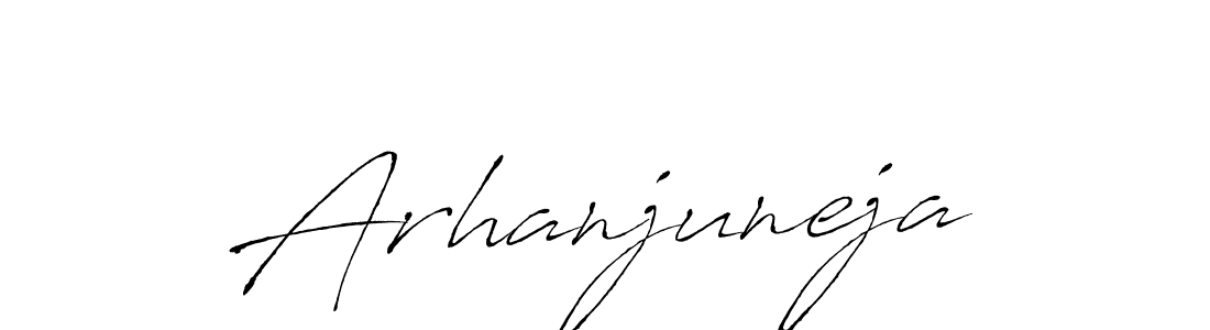 Make a beautiful signature design for name Arhanjuneja. With this signature (Antro_Vectra) style, you can create a handwritten signature for free. Arhanjuneja signature style 6 images and pictures png