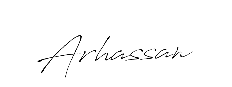 Create a beautiful signature design for name Arhassan. With this signature (Antro_Vectra) fonts, you can make a handwritten signature for free. Arhassan signature style 6 images and pictures png