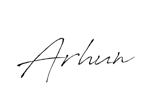 Use a signature maker to create a handwritten signature online. With this signature software, you can design (Antro_Vectra) your own signature for name Arhun. Arhun signature style 6 images and pictures png