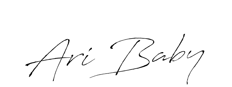 Design your own signature with our free online signature maker. With this signature software, you can create a handwritten (Antro_Vectra) signature for name Ari Baby. Ari Baby signature style 6 images and pictures png