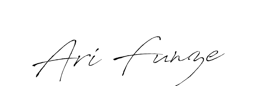 How to make Ari Funze name signature. Use Antro_Vectra style for creating short signs online. This is the latest handwritten sign. Ari Funze signature style 6 images and pictures png