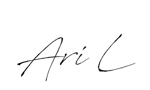 Similarly Antro_Vectra is the best handwritten signature design. Signature creator online .You can use it as an online autograph creator for name Ari L. Ari L signature style 6 images and pictures png