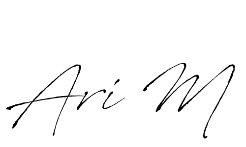 How to make Ari M signature? Antro_Vectra is a professional autograph style. Create handwritten signature for Ari M name. Ari M signature style 6 images and pictures png